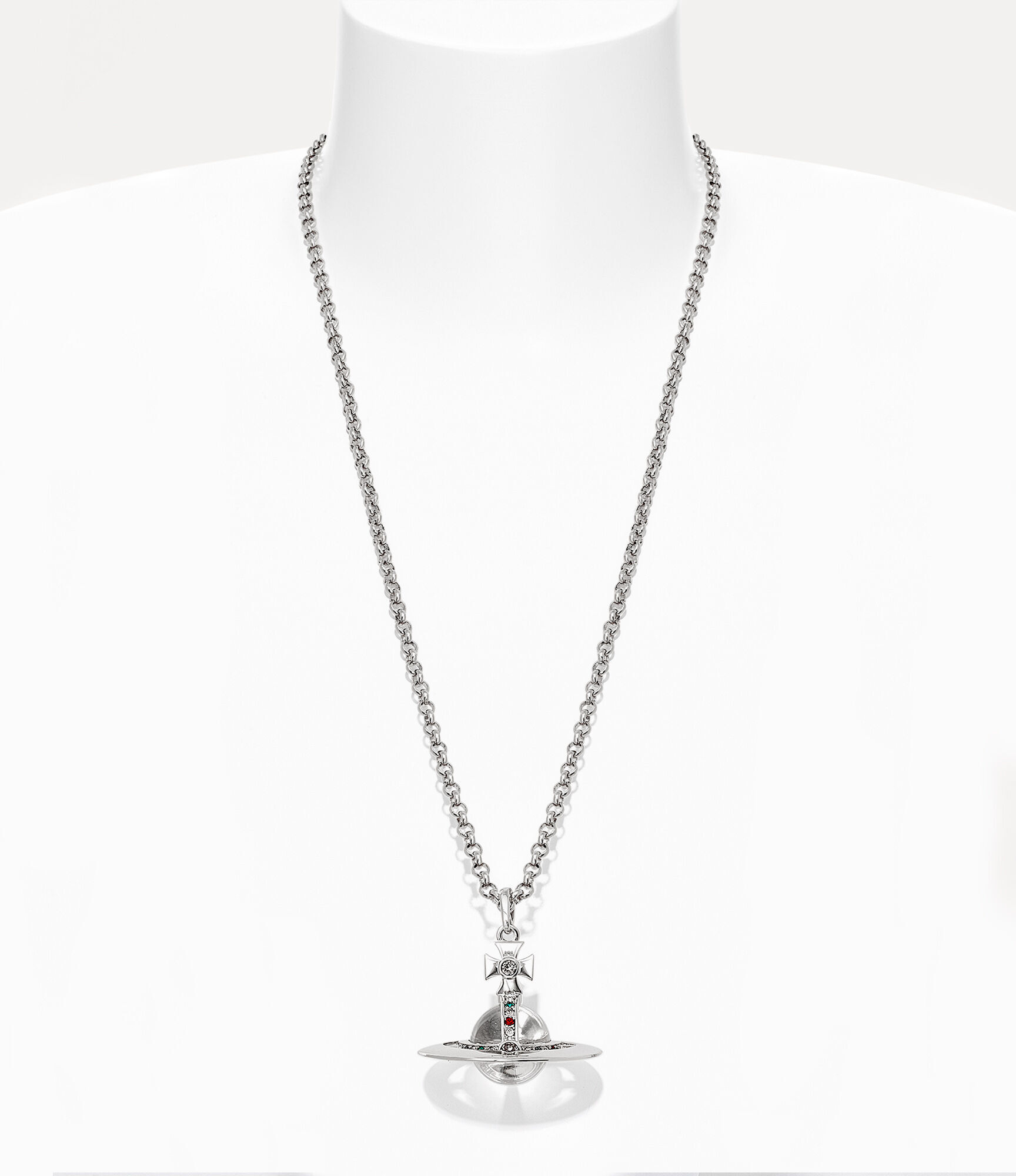 Vivienne Westwood Large Orb Pendant Necklace - White/crystal in Metallic |  Lyst
